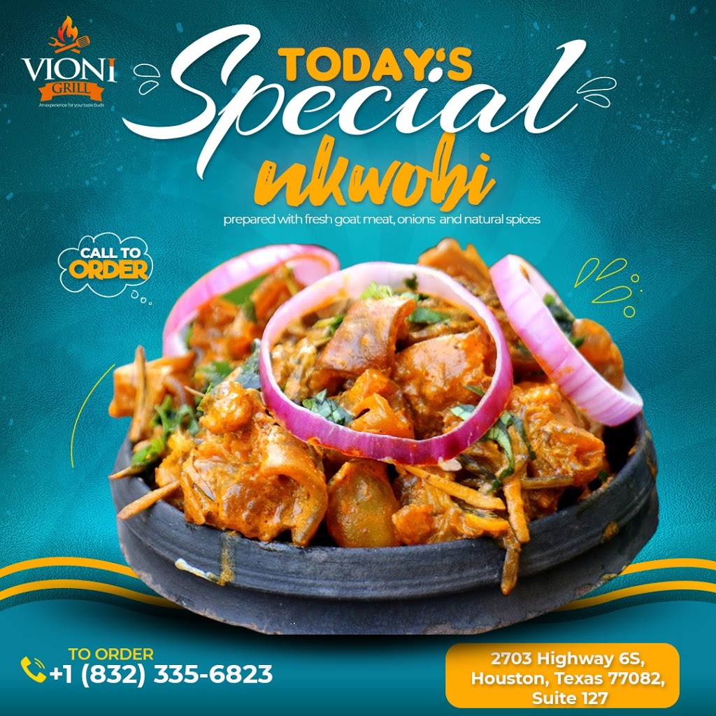 Vioni Grill | 2703 S Texas 6 Suite #127, Houston, TX 77082, USA | Phone: (832) 230-8326