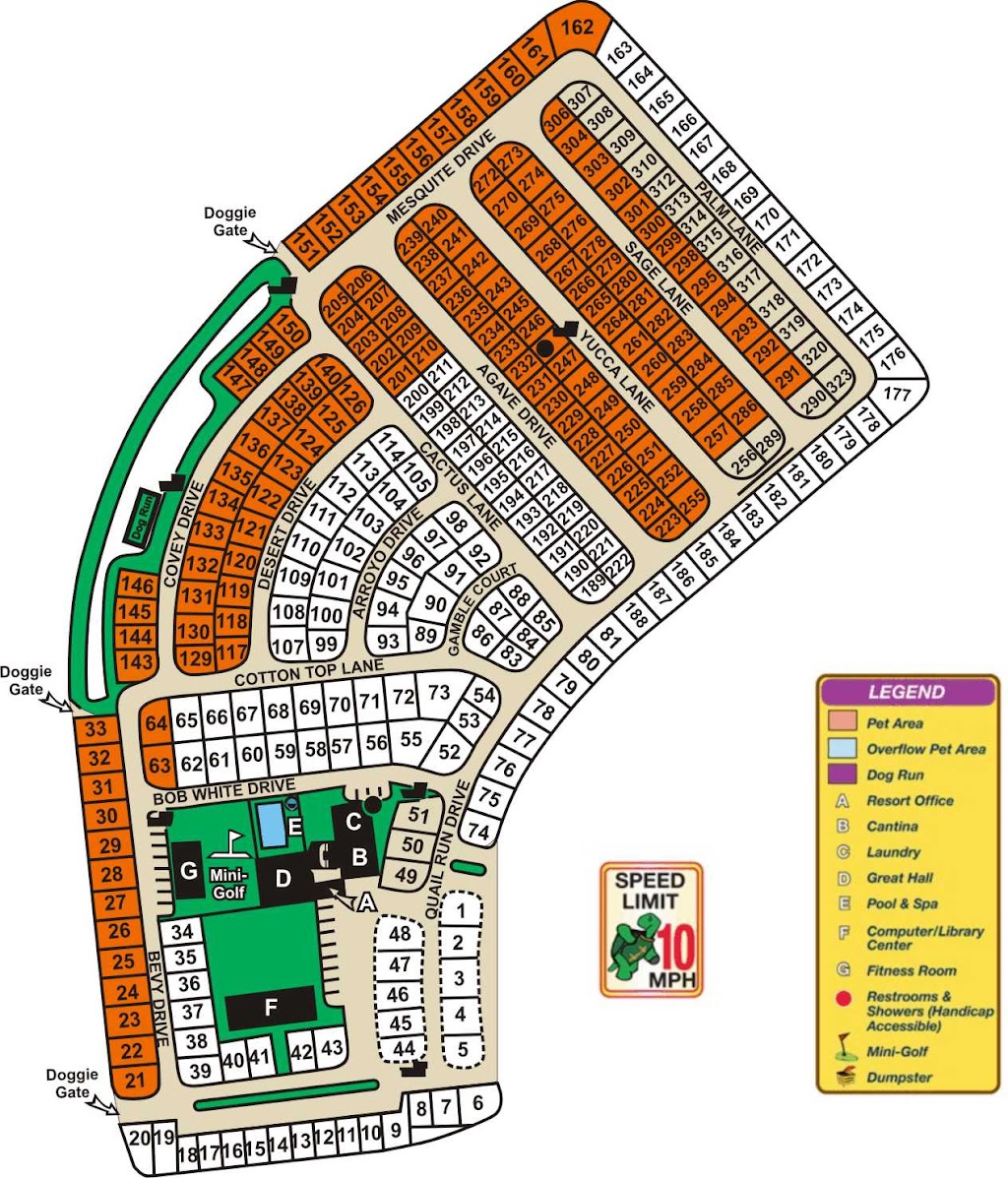 Quail Run RV Resort - A Cobblestone Community | 14010 S Amado Blvd, Arizona City, AZ 85123, USA | Phone: (520) 376-7817