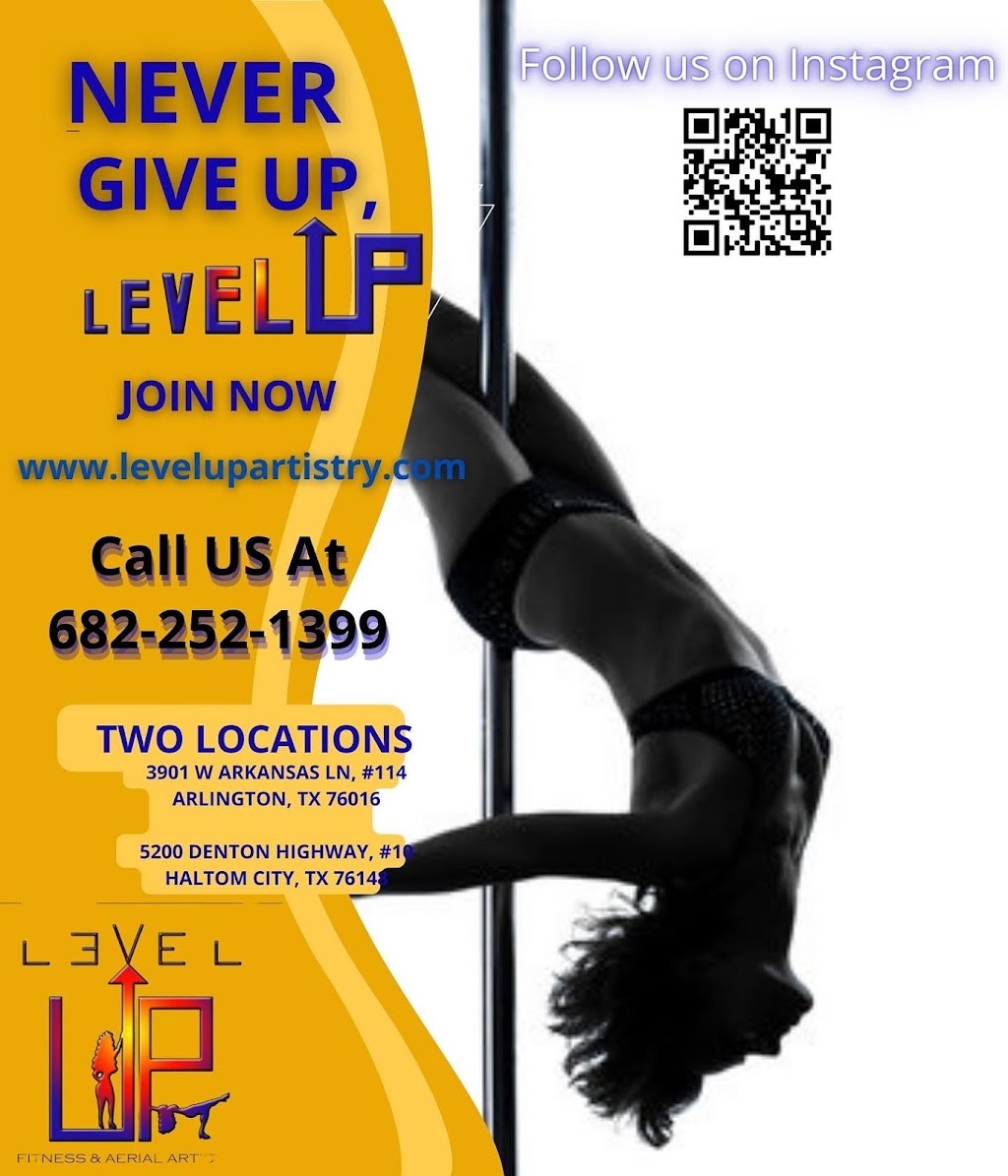 Level Up Fitness and Aerial Artistry Haltom City | 5200 Denton Hwy #10, Haltom City, TX 76148, USA | Phone: (682) 252-4808