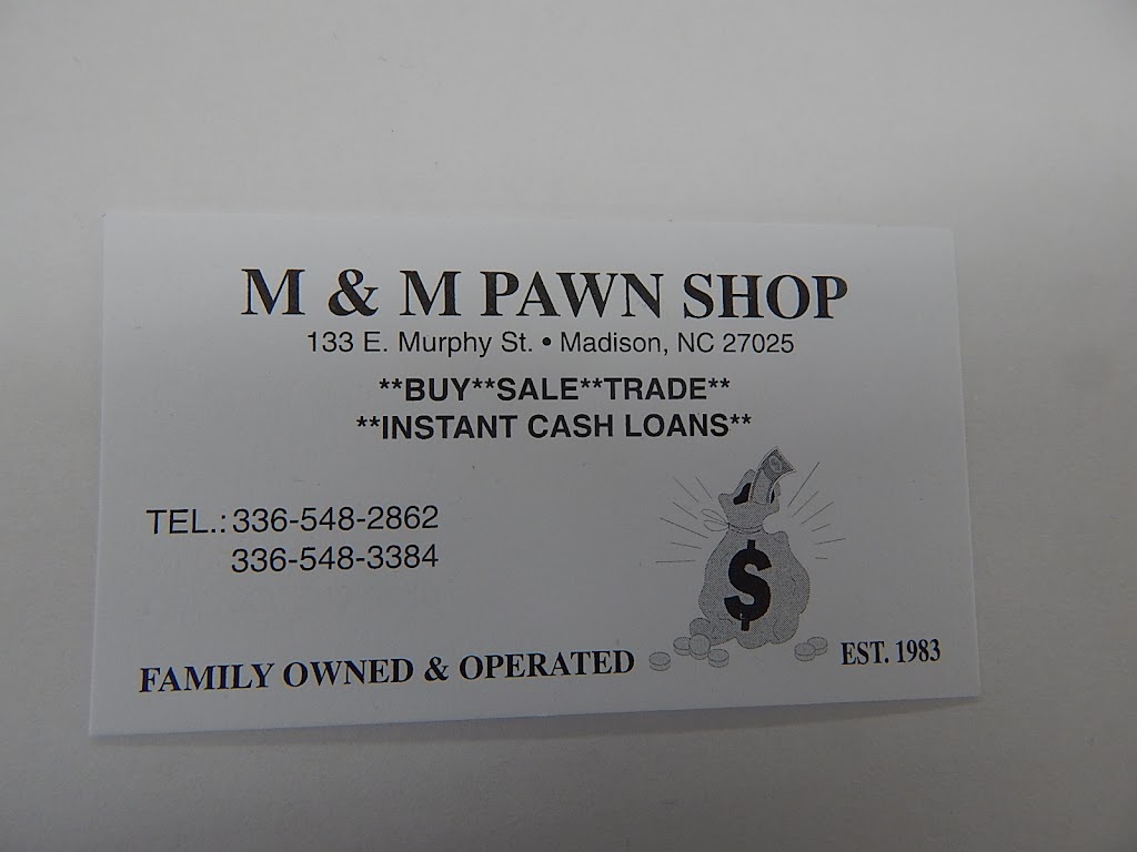 M & M Pawn Shop | 133 E Murphy St, Madison, NC 27025, USA | Phone: (336) 548-2862