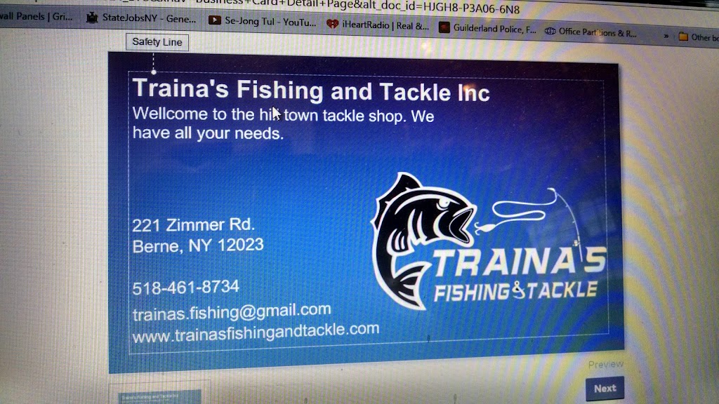 Trainas Fishing and ​Tackle Inc | 221 Zimmer Rd, Berne, NY 12023, USA | Phone: (518) 461-8734