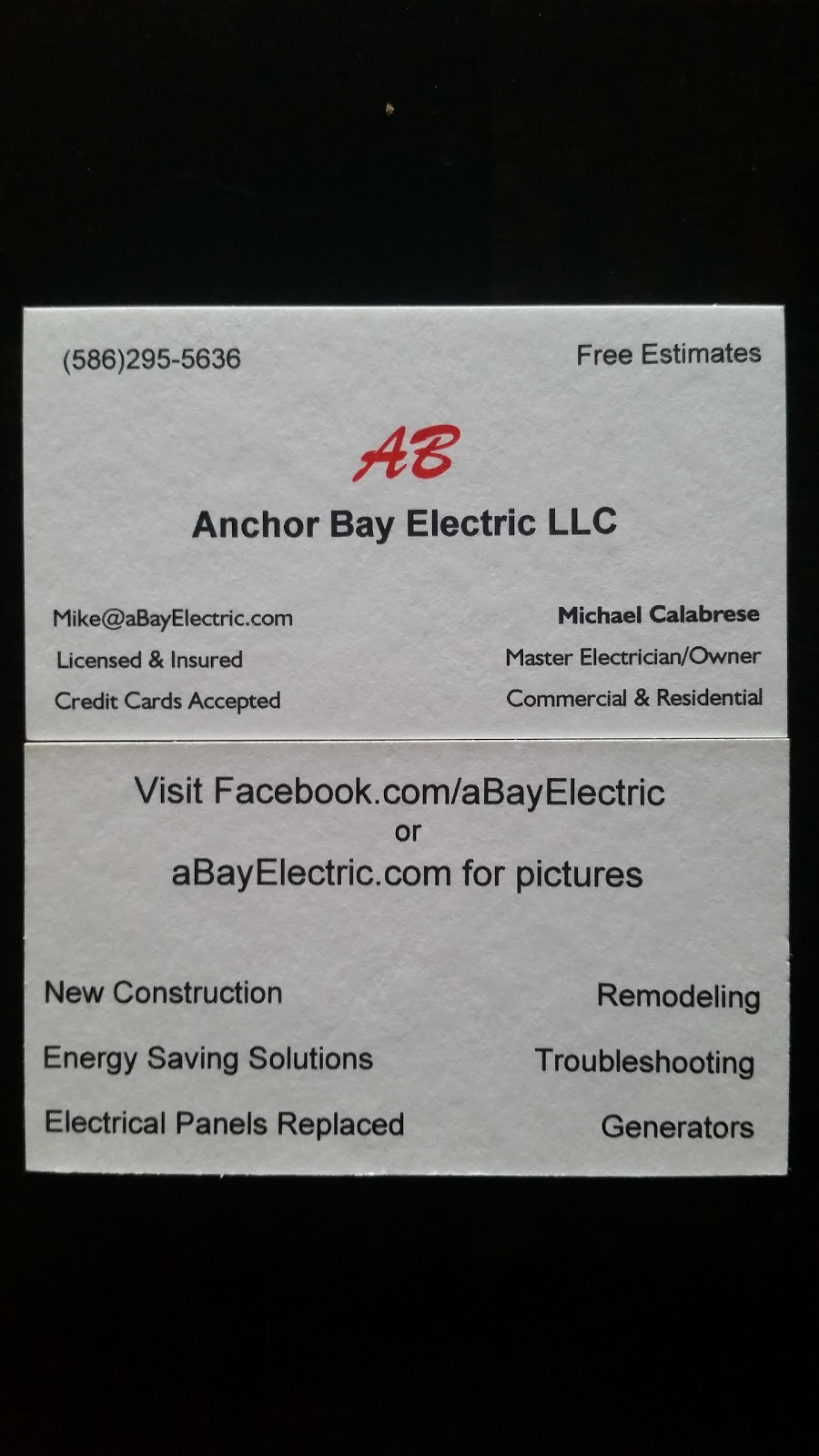 Anchor Bay Electric | 37194 Kellogg St, Clinton Twp, MI 48036, USA | Phone: (586) 295-5636