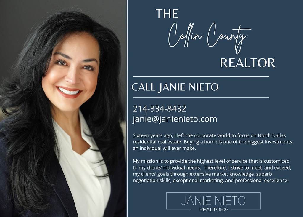 Janie Nieto | GRI | ABR | Bilingual Realtor Keller Williams | 7200 W University Dr STE 100, McKinney, TX 75071, USA | Phone: (214) 334-8432