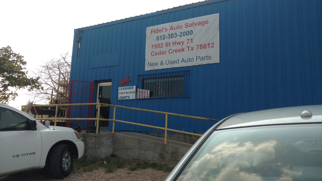 Fidels Auto Salvage | 1552 State Hwy 71, Cedar Creek, TX 78612, USA | Phone: (512) 303-2000