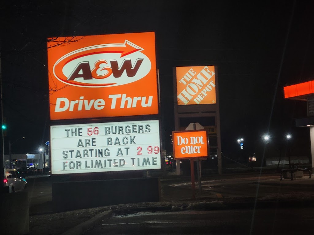 A&W Canada | 6570 Tecumseh Rd E, Windsor, ON N8T 1E6, Canada | Phone: (519) 945-1670