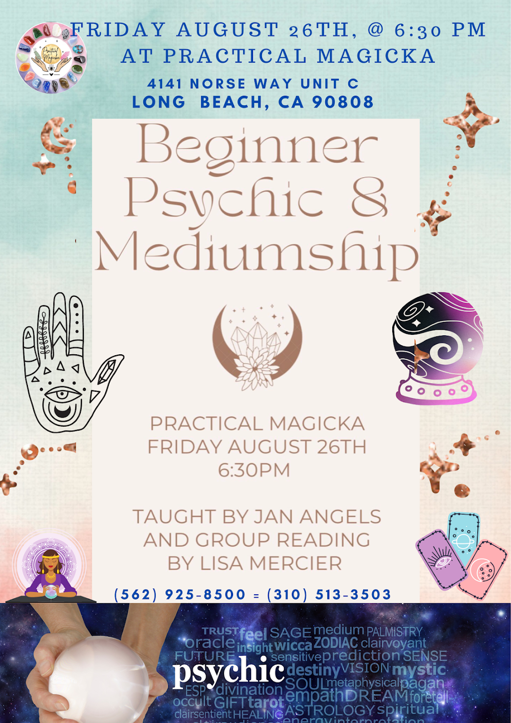 Practical Magicka | 4141 Norse Way unit c, Long Beach, CA 90808, USA | Phone: (562) 925-8500