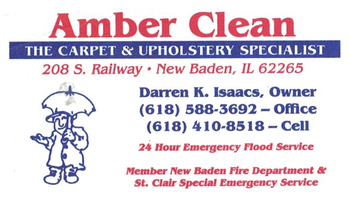 Amber Clean carpet and upholstery cleaning | 208 S Railway St, New Baden, IL 62265, USA | Phone: (618) 588-3692