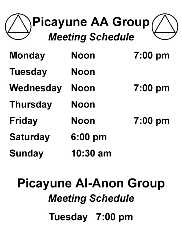 Picayune Group AA | 6431 US-11, Siebenkittel Cir Suite 6K, Carriere, MS 39426, USA | Phone: (866) 920-0628