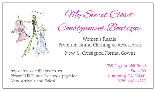 My Secret Closet Consignment Boutique | 1785 Pilgrim Mill Rd, Cumming, GA 30041 | Phone: (678) 648-6777