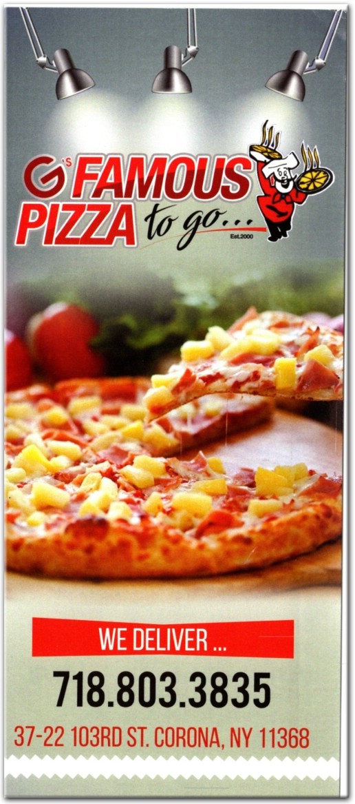 G’s Famous Pizza | 3722 103rd St, Flushing, NY 11368, USA | Phone: (718) 803-3835