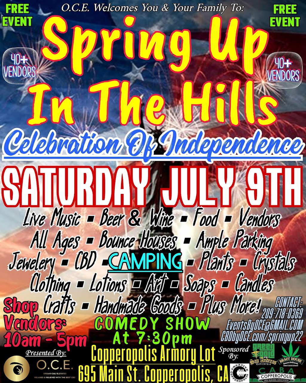 Spring Up In The Hills | 695 Main St, Copperopolis, CA 95228, USA | Phone: (209) 718-0369