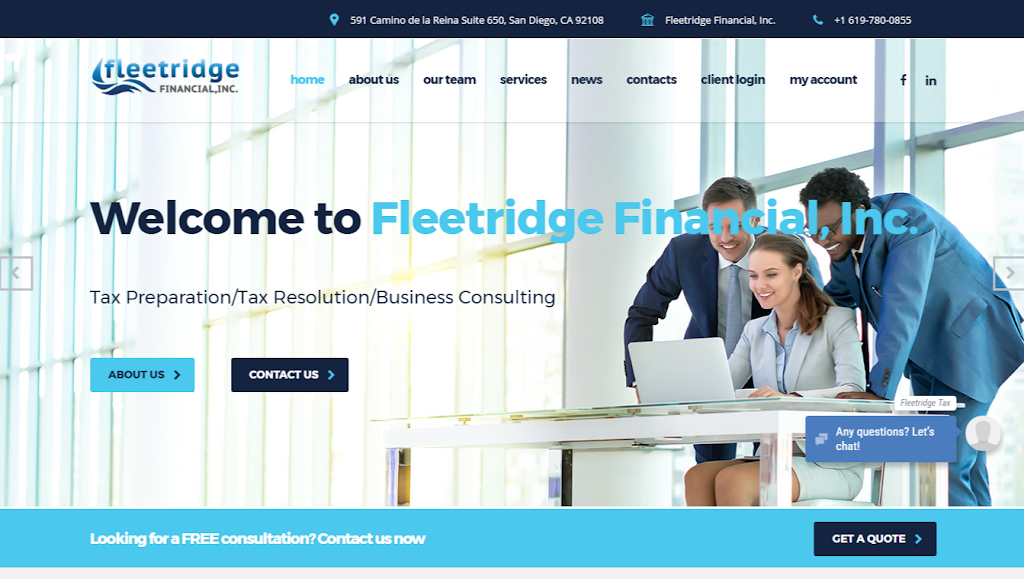 Fleetridge Financial, Inc. | 3725 Talbot St # C, San Diego, CA 92106 | Phone: (619) 780-0855