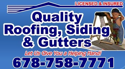 Quality Roofing Siding Gutters | 105 Rosewood Ave, Tyrone, GA 30290, USA | Phone: (678) 758-7771