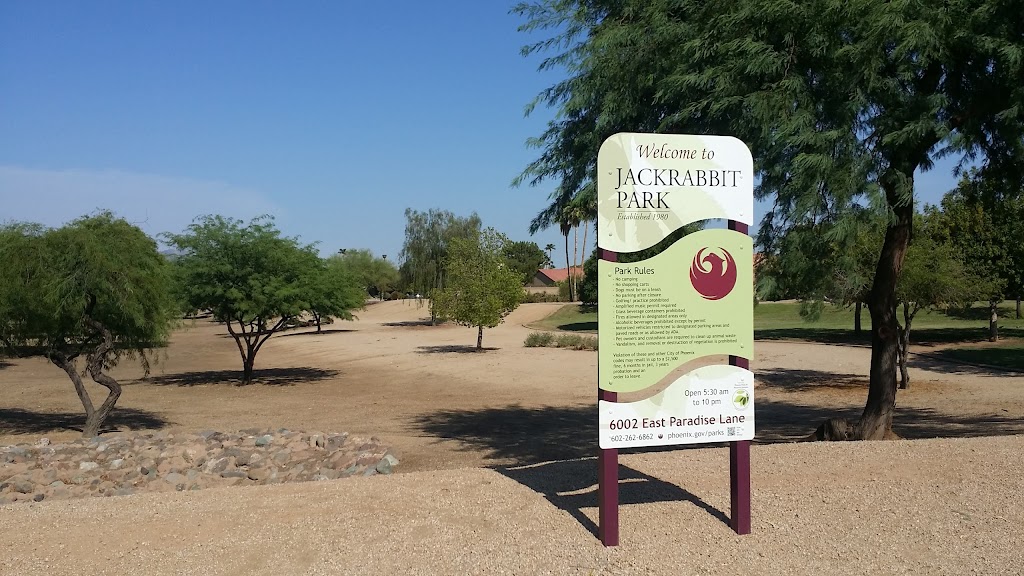 Jackrabbit Park (PHX) | 6002 E Paradise Ln, Scottsdale, AZ 85254, USA | Phone: (602) 262-6696