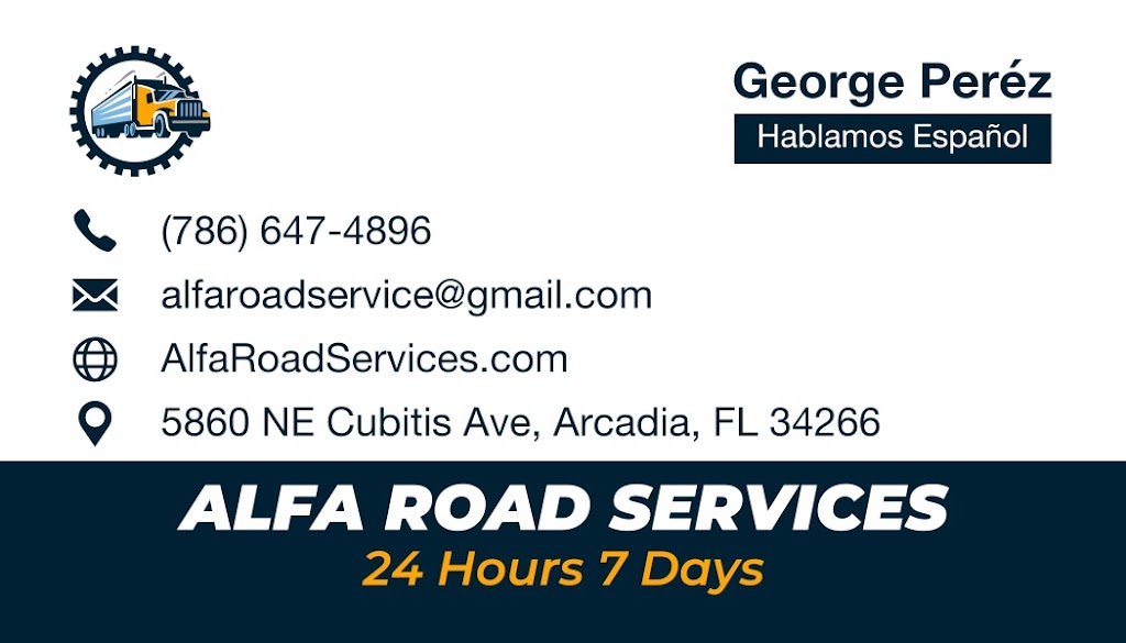 Alfa Road Services | 5860 NE Cubitis Ave, Arcadia, FL 34266, USA | Phone: (786) 647-4896