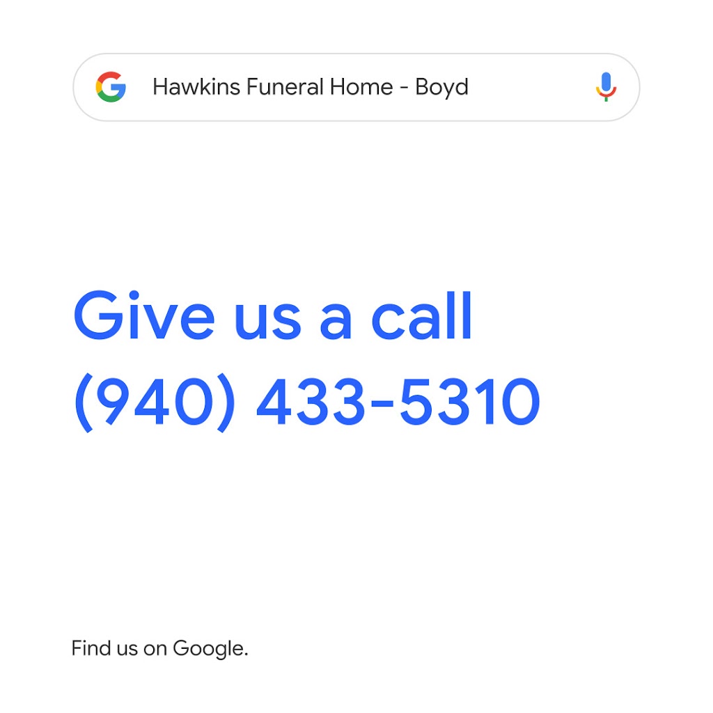 Hawkins Funeral Home - Boyd | 100 S Ewing St, Boyd, TX 76023, USA | Phone: (940) 433-5310
