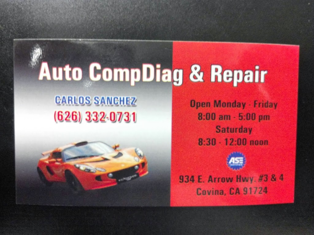 Auto Compdiag & Repair | 934 E Arrow Hwy, Covina, CA 91724, USA | Phone: (626) 332-0731