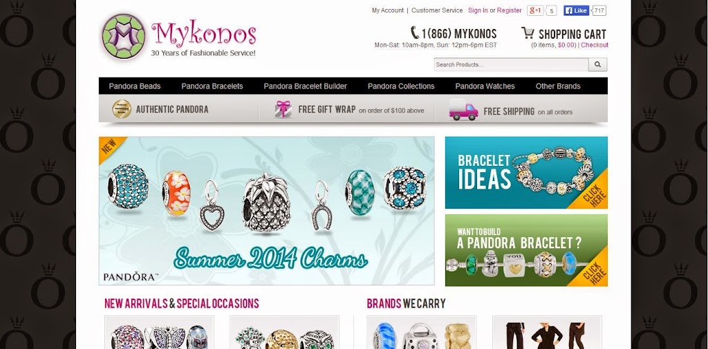 Mykonos Pandora Jewelry | 493 Wilmington Pike, Glen Mills, PA 19342, USA | Phone: (610) 558-8000