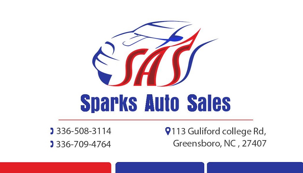 Sparks Auto Sales Inc. | 113 Guilford College Rd, Greensboro, NC 27409, USA | Phone: (336) 709-4764