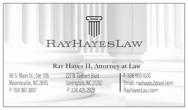 RayHayesLaw | 227 N Talbert Blvd Ste. 1, Lexington, NC 27292, USA | Phone: (336) 425-2929