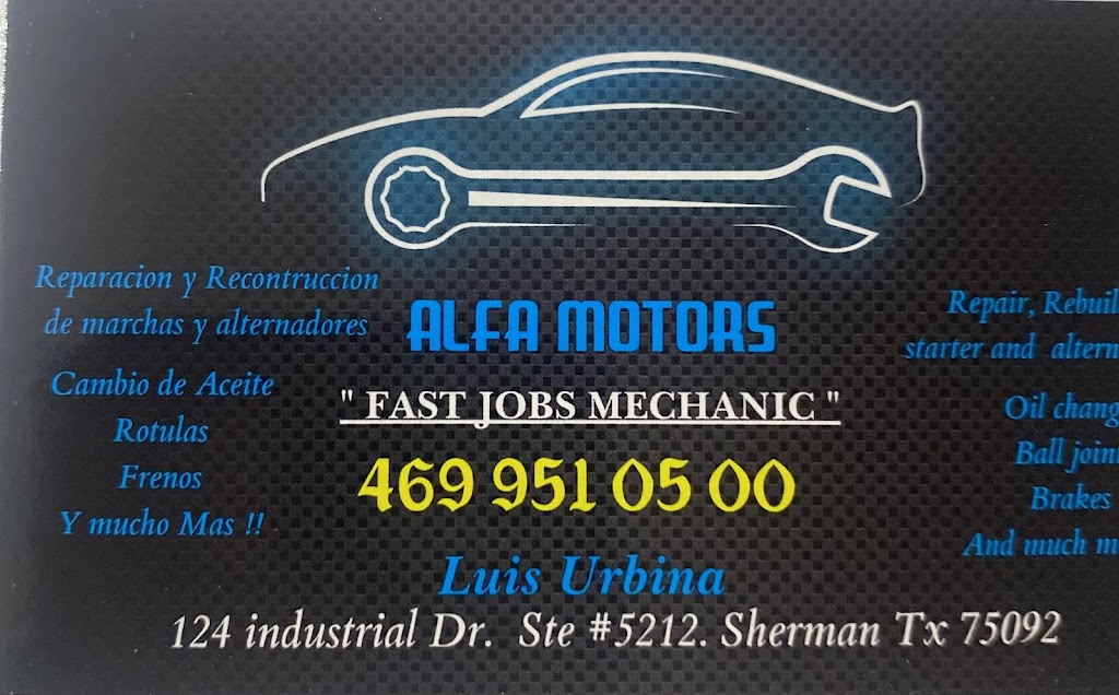 ALFA MOTORS | 124 Industrial Dr, Sherman, TX 75092, USA | Phone: (469) 951-0500