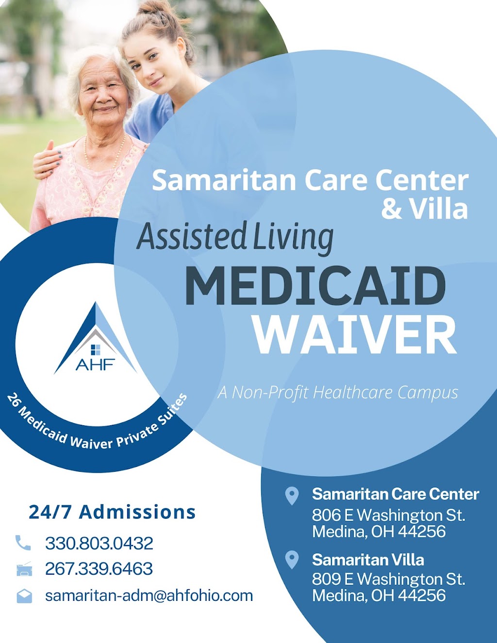 Samaritan Care Center and Villa | 806 E Washington St, Medina, OH 44256, USA | Phone: (330) 725-4123