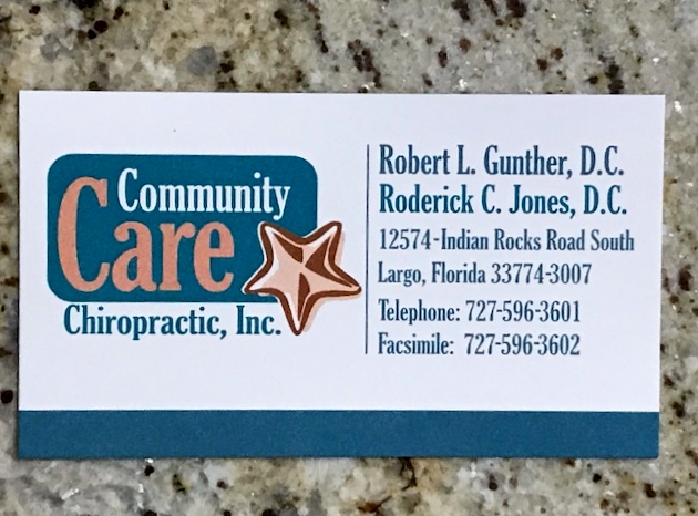 Community Care Chiropractic, Inc. | 12574 Indian Rocks Rd, Largo, FL 33774, USA | Phone: (727) 596-3601