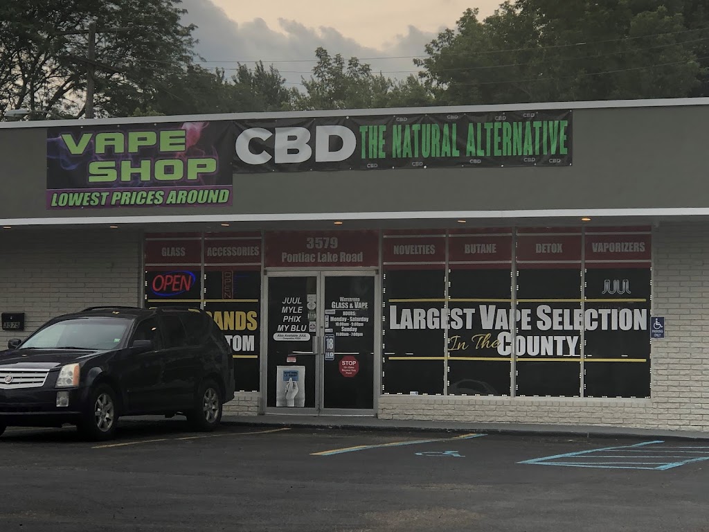 Waterford Glass & Vape | 3579 Pontiac Lake Rd, Waterford Twp, MI 48328, USA | Phone: (248) 499-7438