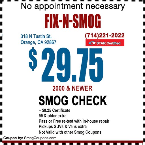 Fix N Smog | 318 N Tustin St, Orange, CA 92867 | Phone: (714) 221-2022