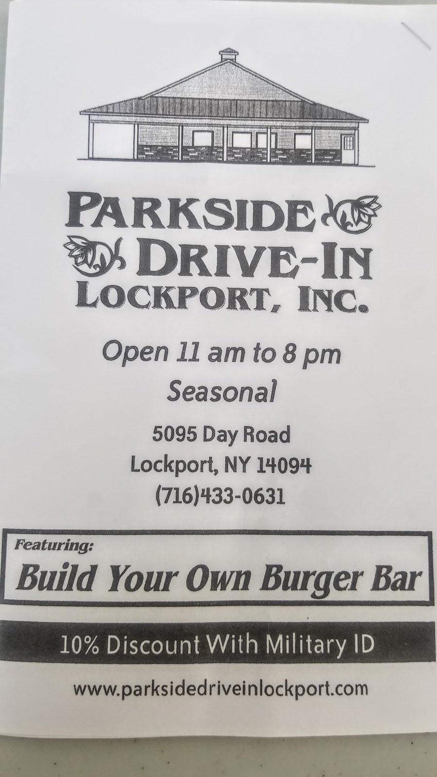 Parkside Drive-In | 5095 Day Rd, Lockport, NY 14094, USA | Phone: (716) 727-0017