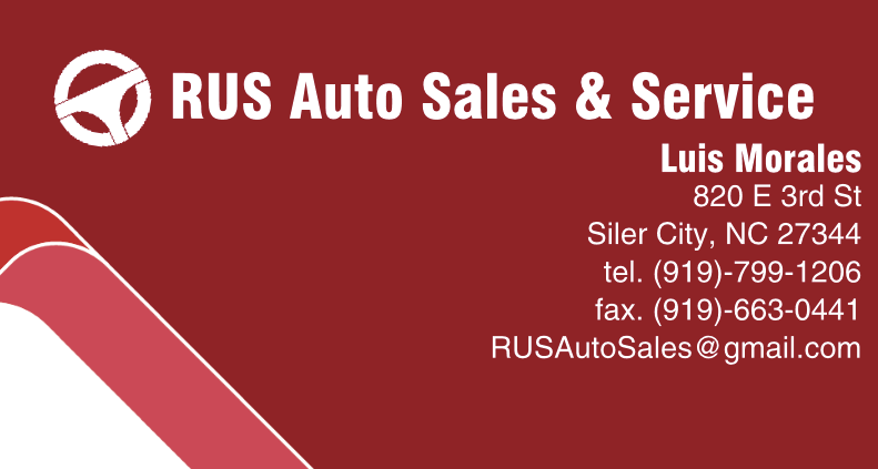 RUS Auto Sales & Service LLC | 820 E 3rd St, Siler City, NC 27344, USA | Phone: (919) 799-1206