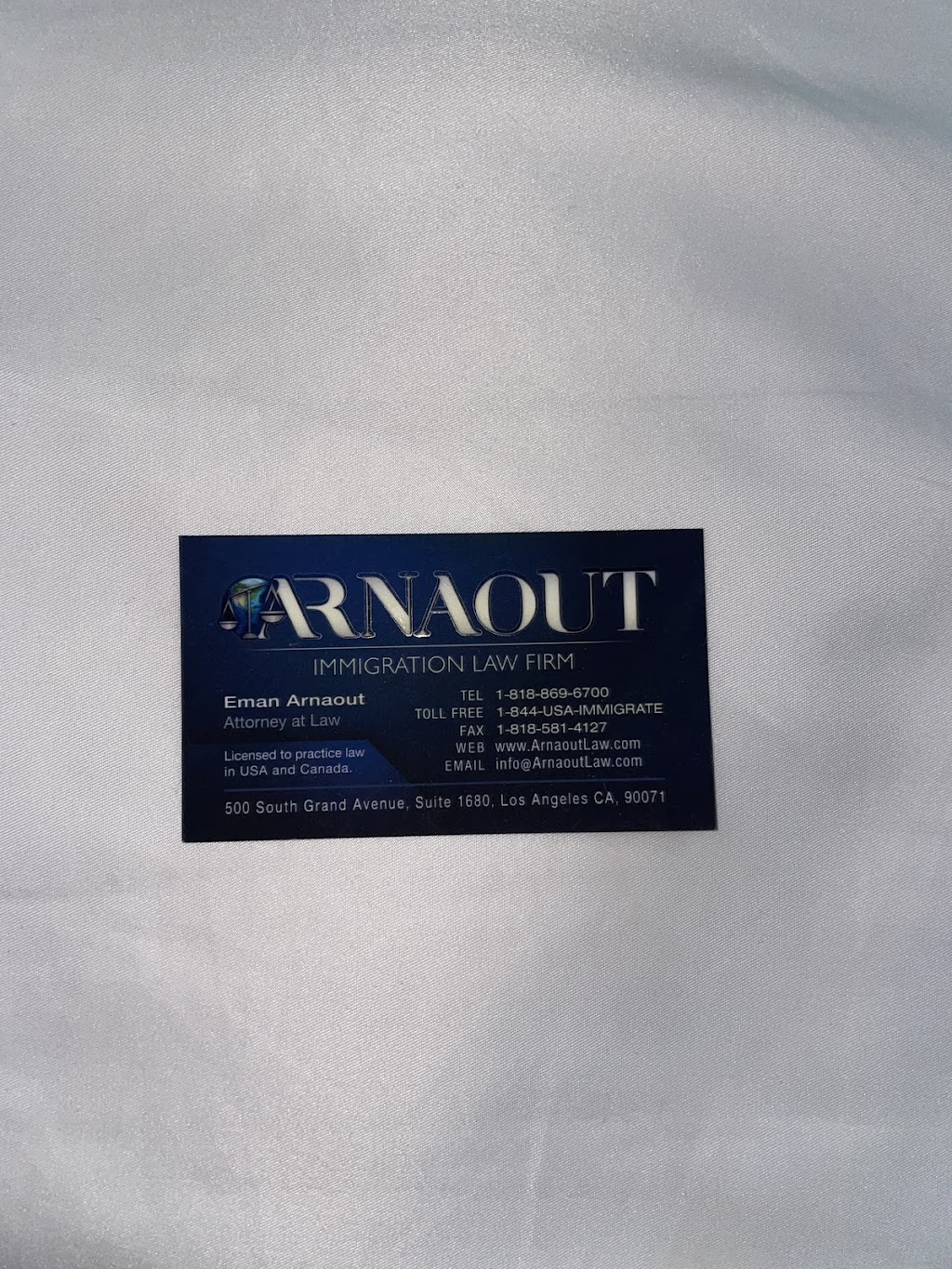 Arnaout Immigration Law Firm | 500 S Grand Ave Suite 1680, Los Angeles, CA 90071, USA | Phone: (818) 276-9900
