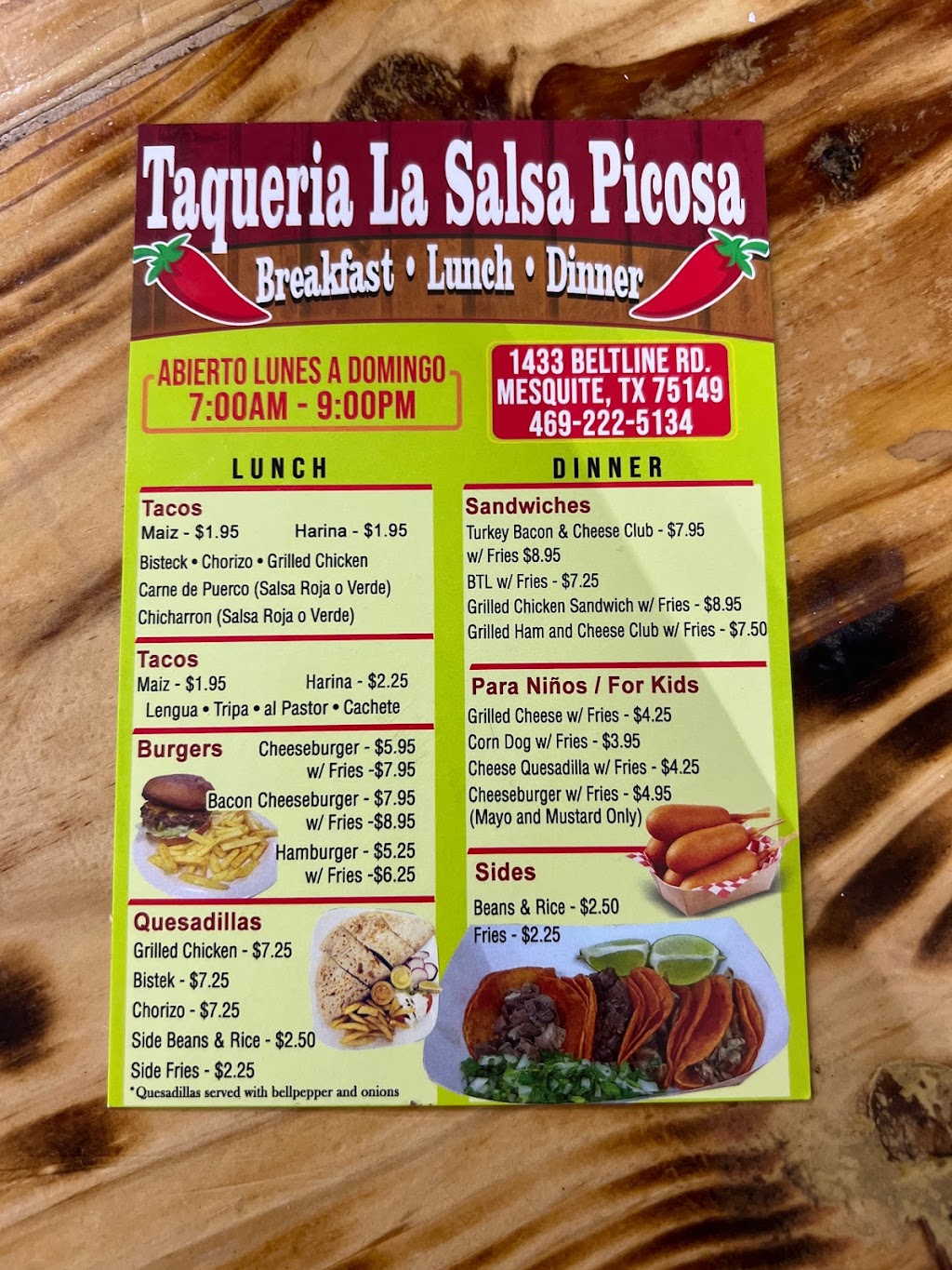La Salsa Picosa | 1433 S Beltline Rd, Mesquite, TX 75149, USA | Phone: (469) 222-5134