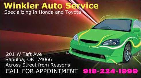 Winkler Auto Service | 201 W Taft Ave, Sapulpa, OK 74066, USA | Phone: (918) 224-1999