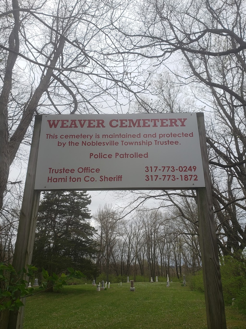 Weaver Cemetery | 15515 Cherry Tree Rd, Noblesville, IN 46062, USA | Phone: (317) 773-0249