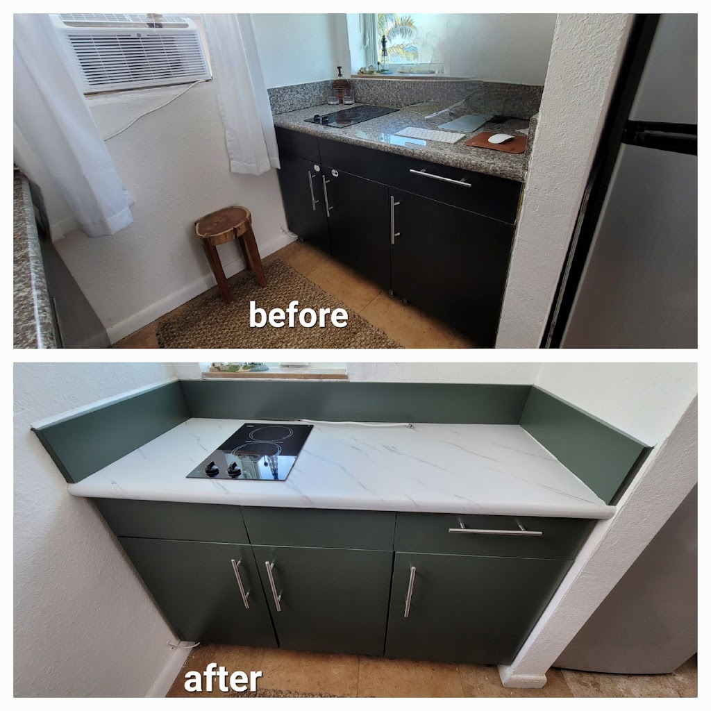 Kitchen refacing with vinyl wrap | 4930 E Sabal Palm Blvd, Tamarac, FL 33319, USA | Phone: (443) 252-7199