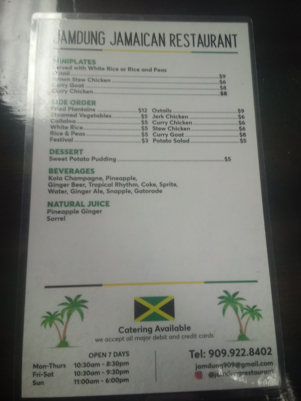 Jamdung Jamaican Restaurant | 12759 Foothill Blvd, Rancho Cucamonga, CA 91739, USA | Phone: (909) 922-8402