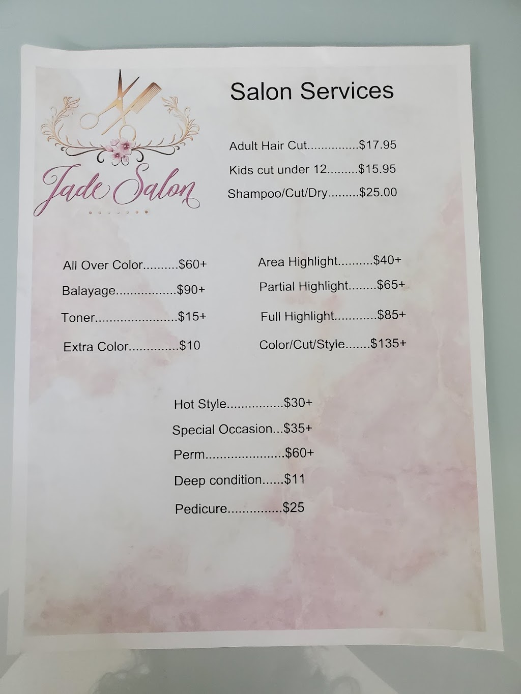 Jade Salon | 6002 State Hwy B, Hillsboro, MO 63050 | Phone: (636) 271-4411