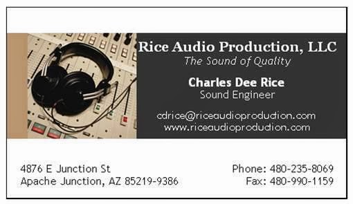 Rice Audio Production | 4876 E Junction St, Apache Junction, AZ 85119, USA | Phone: (480) 264-0053