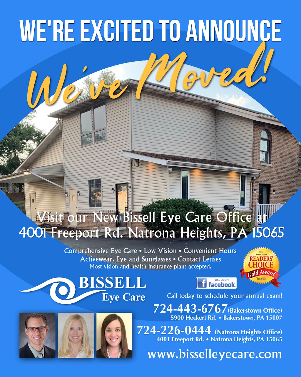 Bissell Eye Care 4001 Freeport Rd, Natrona Heights, PA 15065