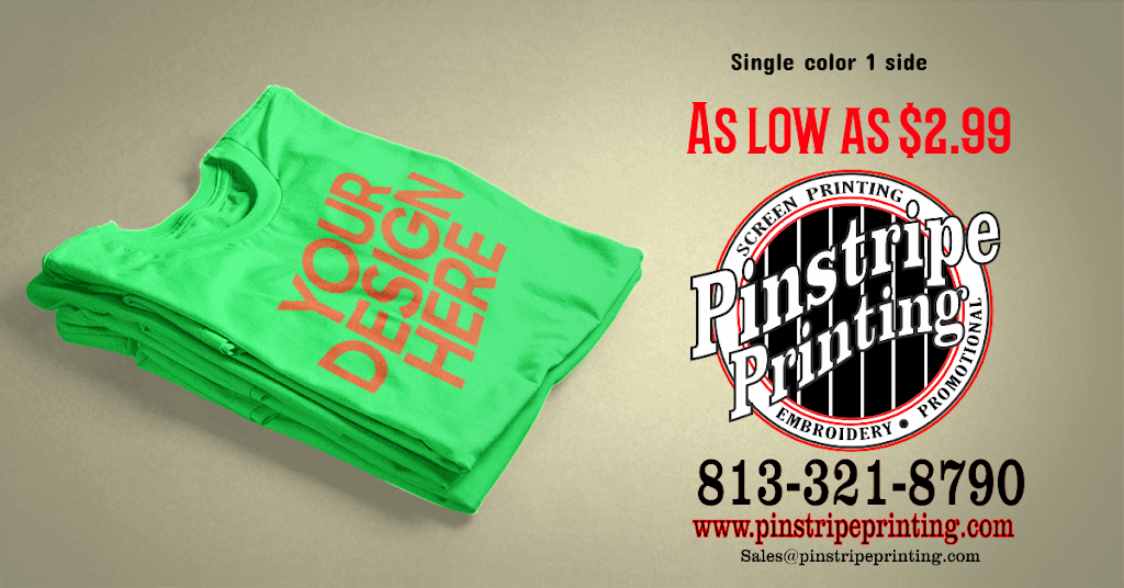 Pinstripe Printing | 501 S Falkenburg Rd Ste C2, Tampa, FL 33619, USA | Phone: (813) 321-8790