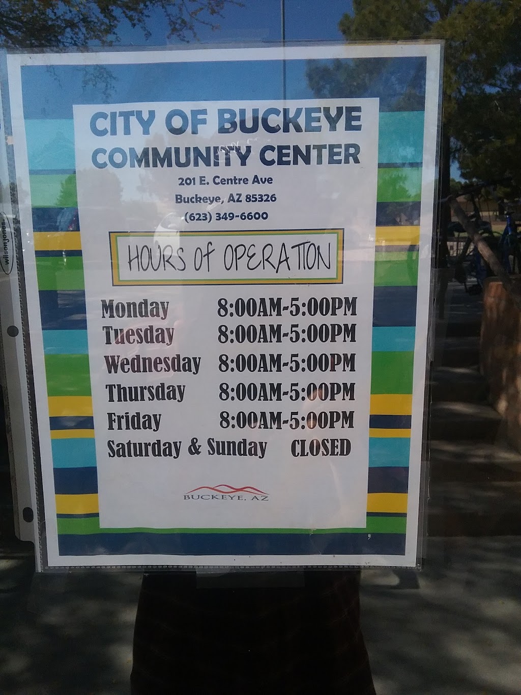 Buckeye Senior Center | 201 E Centre Ave, Buckeye, AZ 85326, USA | Phone: (623) 349-6600