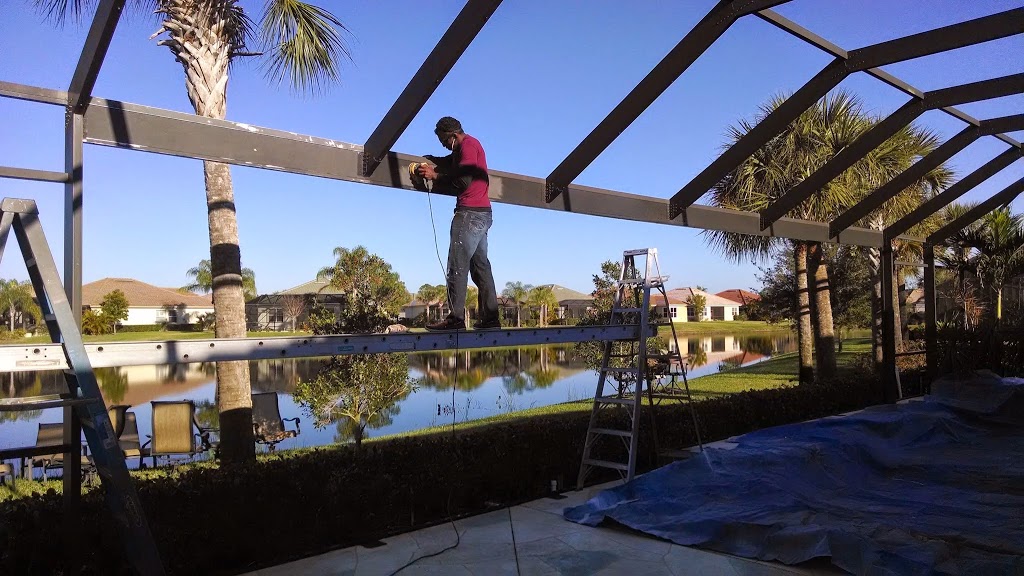 Pool Enclosure Painting and Restoration | 18508 Avocet Dr, Lutz, FL 33558, USA | Phone: (727) 491-7338