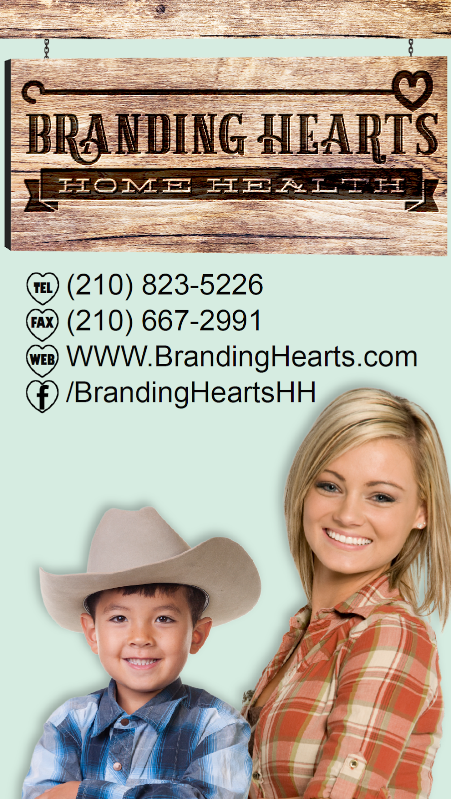 Branding Hearts Home Health | 29620 I-10 Suite 101, Boerne, TX 78006 | Phone: (210) 823-5226