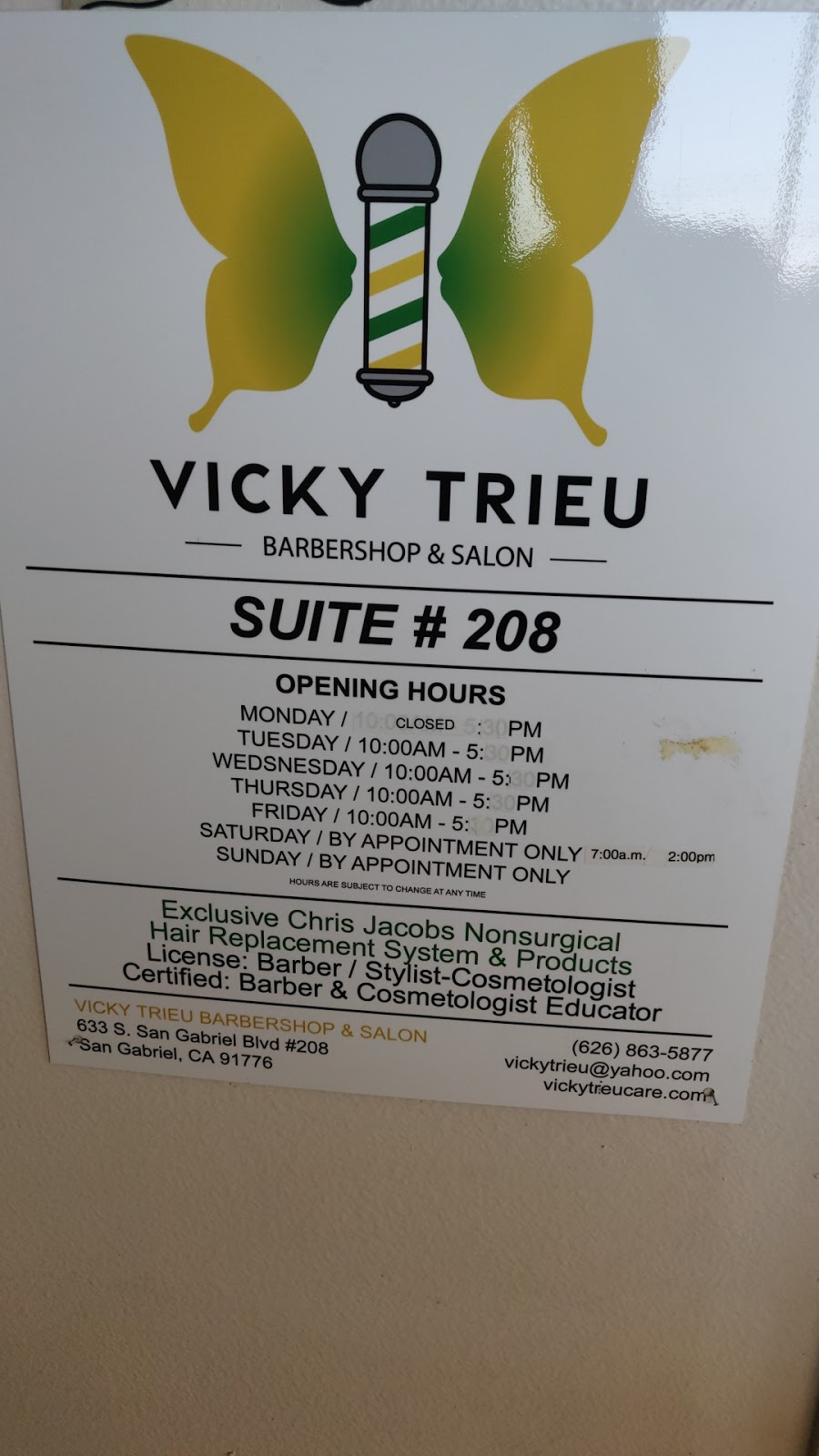 Vicky Trieu Barbershop | 633 S San Gabriel Blvd, San Gabriel, CA 91776, USA | Phone: (626) 863-5877