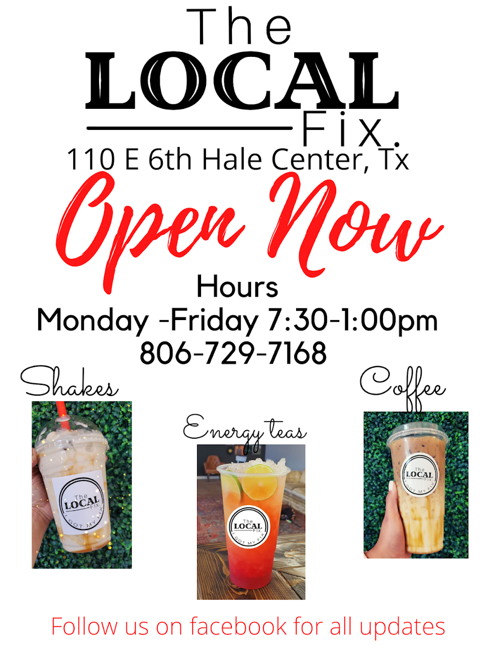 The Local Fix | 110 E 6th St, Hale Center, TX 79041, USA | Phone: (806) 729-7168