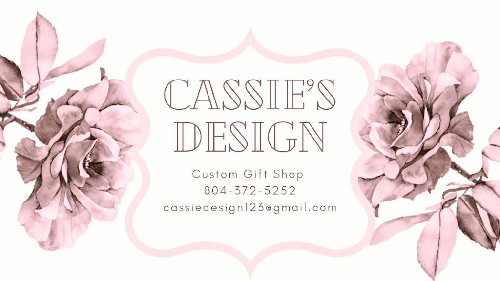 Cassies Design | 3950 Old Buckingham Rd, Powhatan, VA 23139, USA | Phone: (804) 372-5252