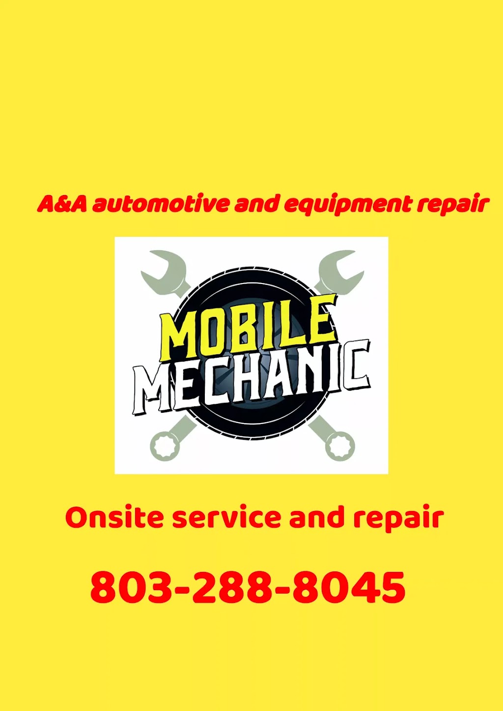 A&A automotive and equipment repair | 5128 Tabernacle Rd, Lancaster, SC 29720, USA | Phone: (803) 288-8045