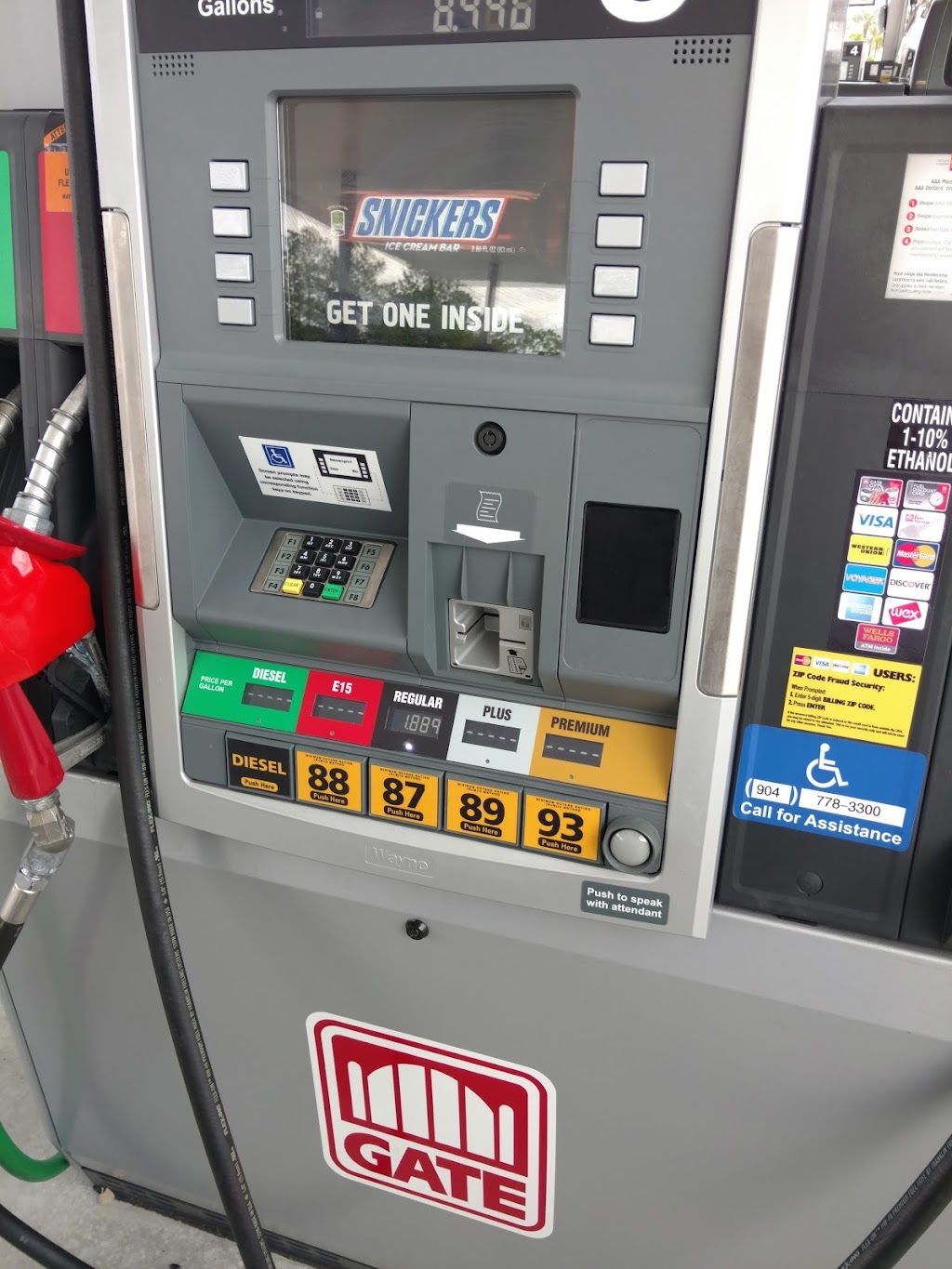 Gate Gas Station in 7099 Collins Rd, Jacksonville, FL 32244, USA