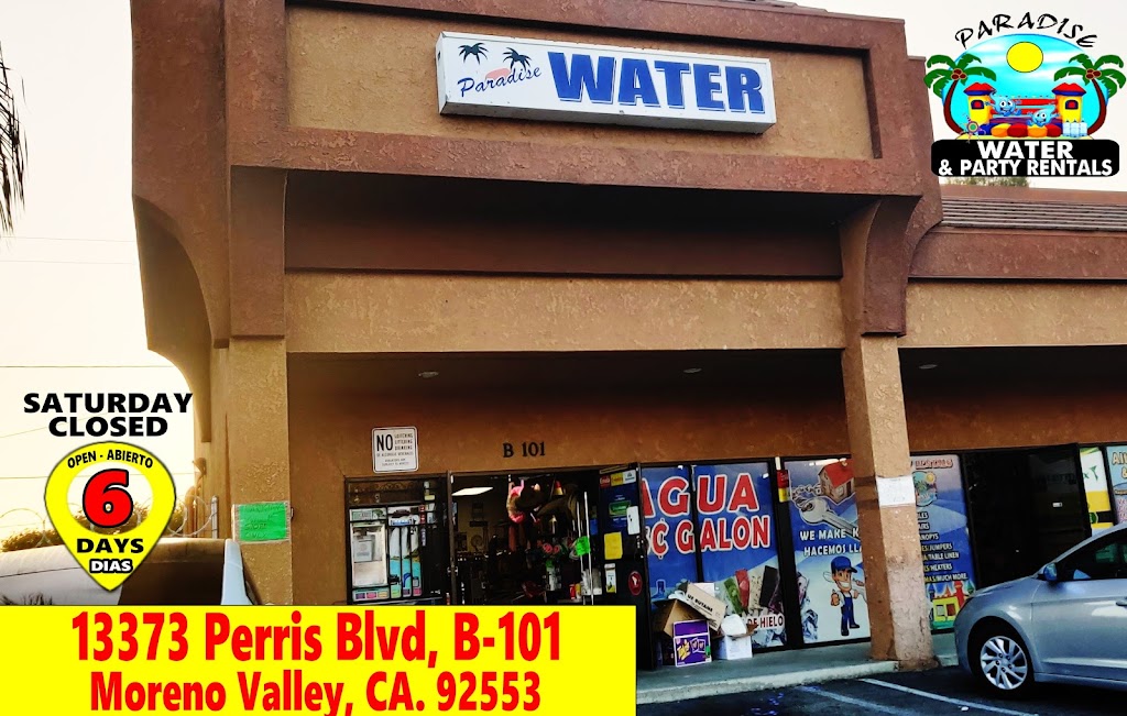 Paradise Water & Party Rentals | 13373 Perris Blvd B-101, Moreno Valley, CA 92553, USA | Phone: (951) 224-1971